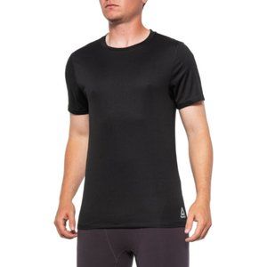 Reebok Black High-Performance Crew athletic T-Shirt Short sleeve